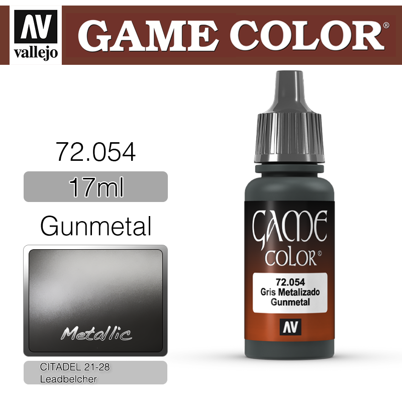 Vallejo Game Color _ 72054 _ Gunmetal (Metallic) (* 단종)