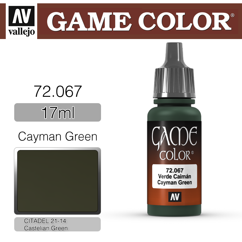 Vallejo Game Color _ 72067 _ Cayman Green (* 단종)
