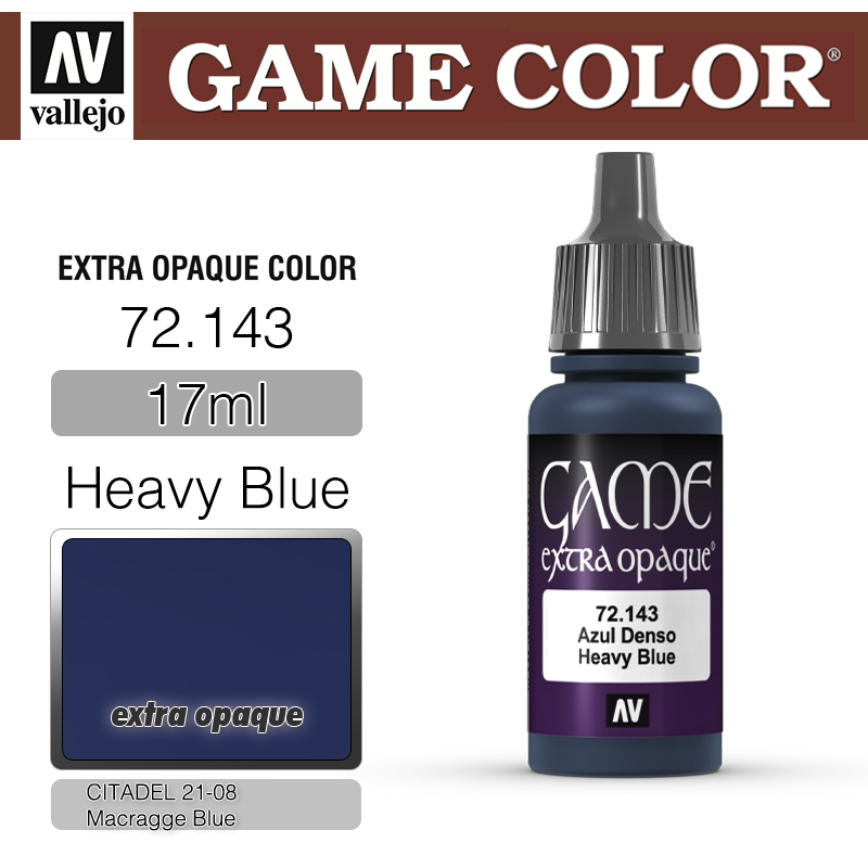 Vallejo Game Color _ 72143 _ extra opaque _ Heavy Blue (* 단종)