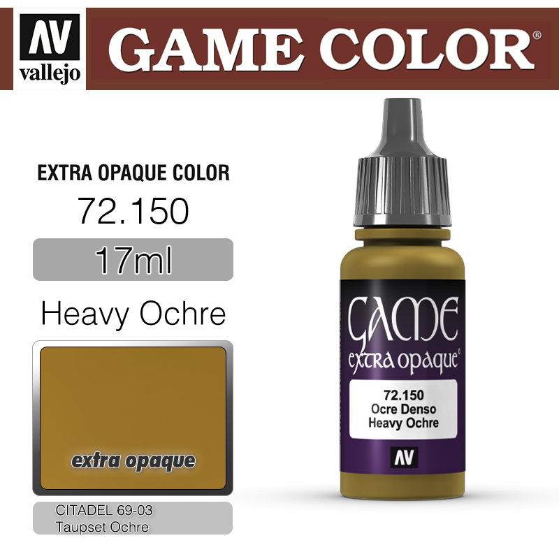 Vallejo Game Color _ 72150 _ extra opaque _ Heavy Ochre (* 단종)