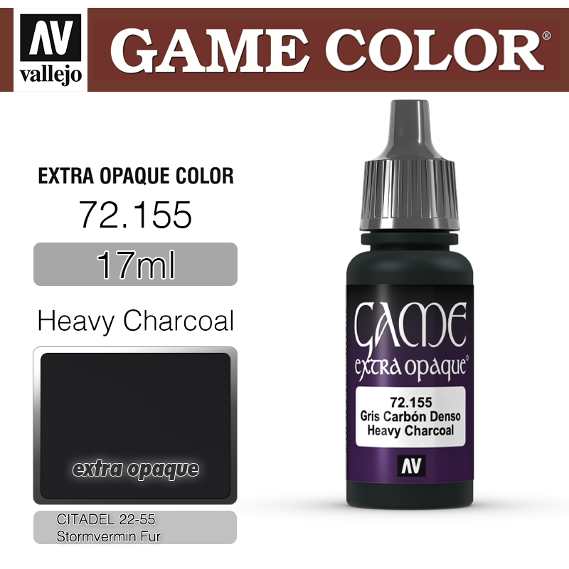 Vallejo Game Color _ 72155 _ extra opaque _ Heavy Charcoal (* 단종)