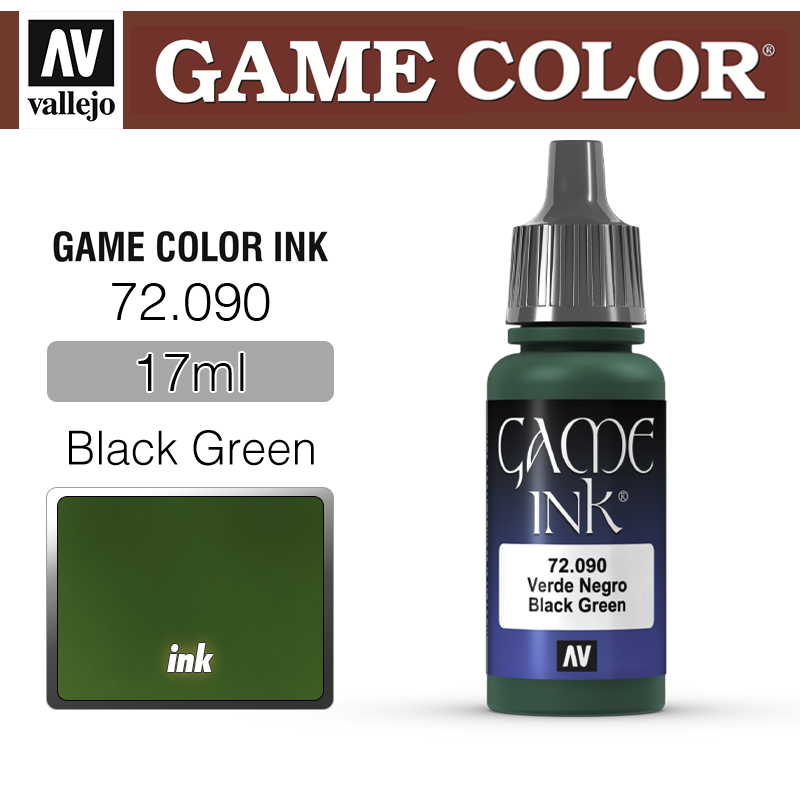 Vallejo Game Color _ 72090 _ Ink _ Black Green (* 단종)