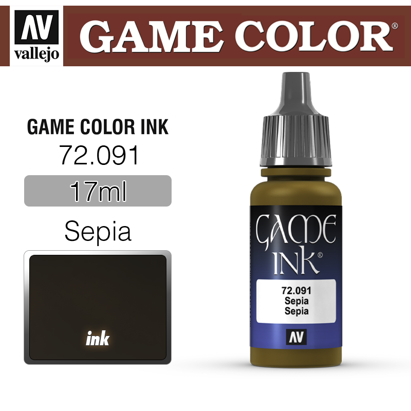 Vallejo Game Color _ 72091 _ Ink _ Sepia (* 단종)