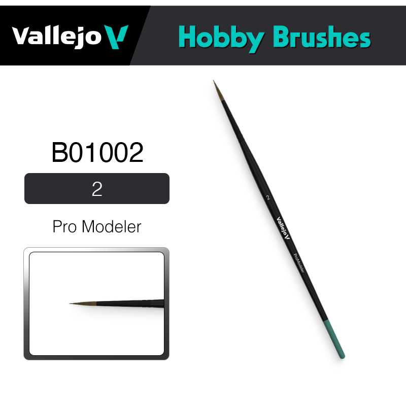 Vallejo Hobby Brushes _ B01002 _ Pro Modeler 2