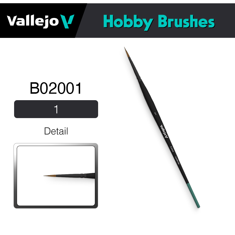 Vallejo Hobby Brushes _ B02001 _ Detail 1