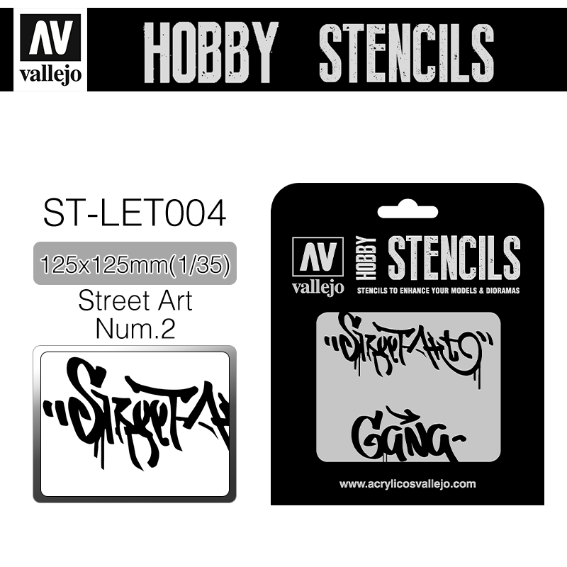 Vallejo Hobby Stencils _ ST-LET004 _ Street Art nº 2