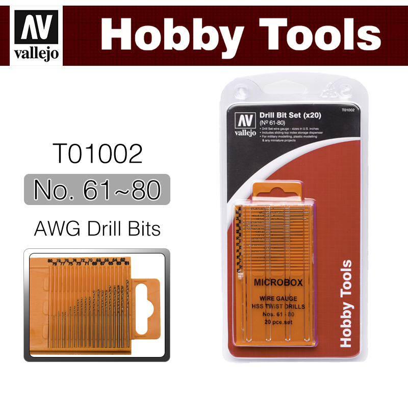 Vallejo Hobby Tools _ T01002 _ AWG Drill Bits