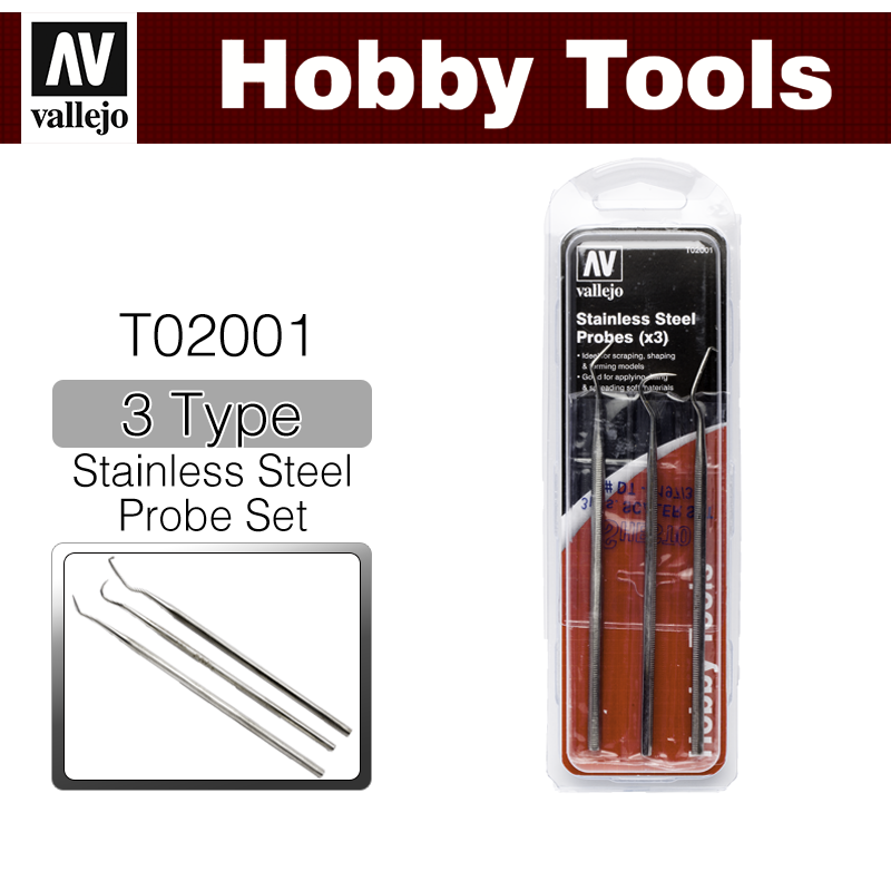 Vallejo Hobby Tools _ T02001 _ Stainless Steel Probe Set