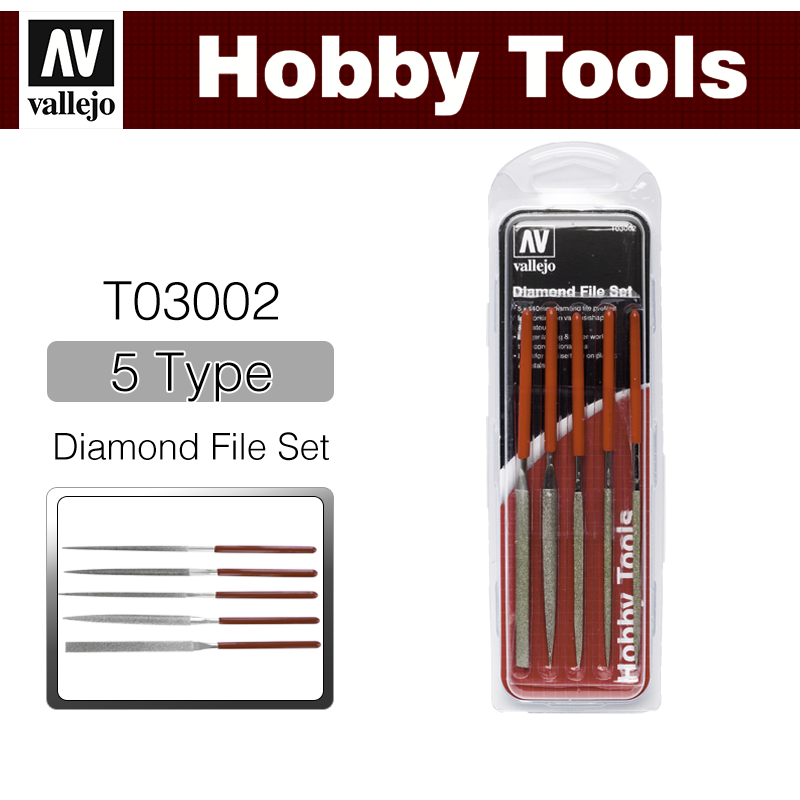 Vallejo Hobby Tools _ T03002 _ Diamond File Set