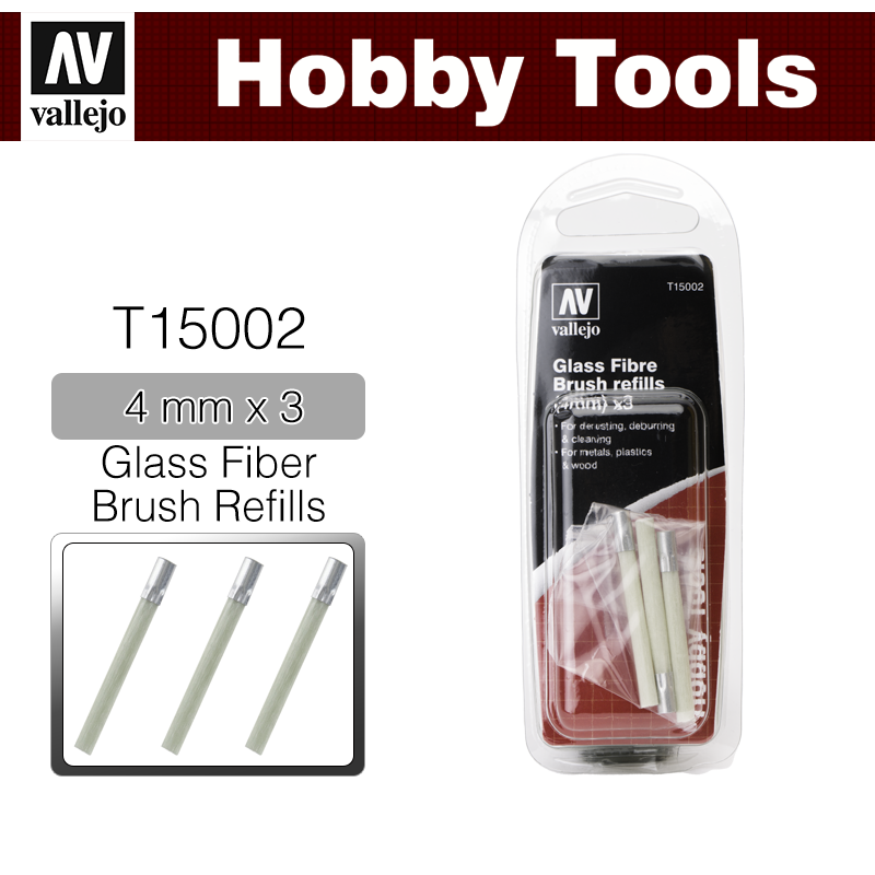 Vallejo Hobby Tools _ T15002 _ Glass Fiber Brush Refills (4 mm)
