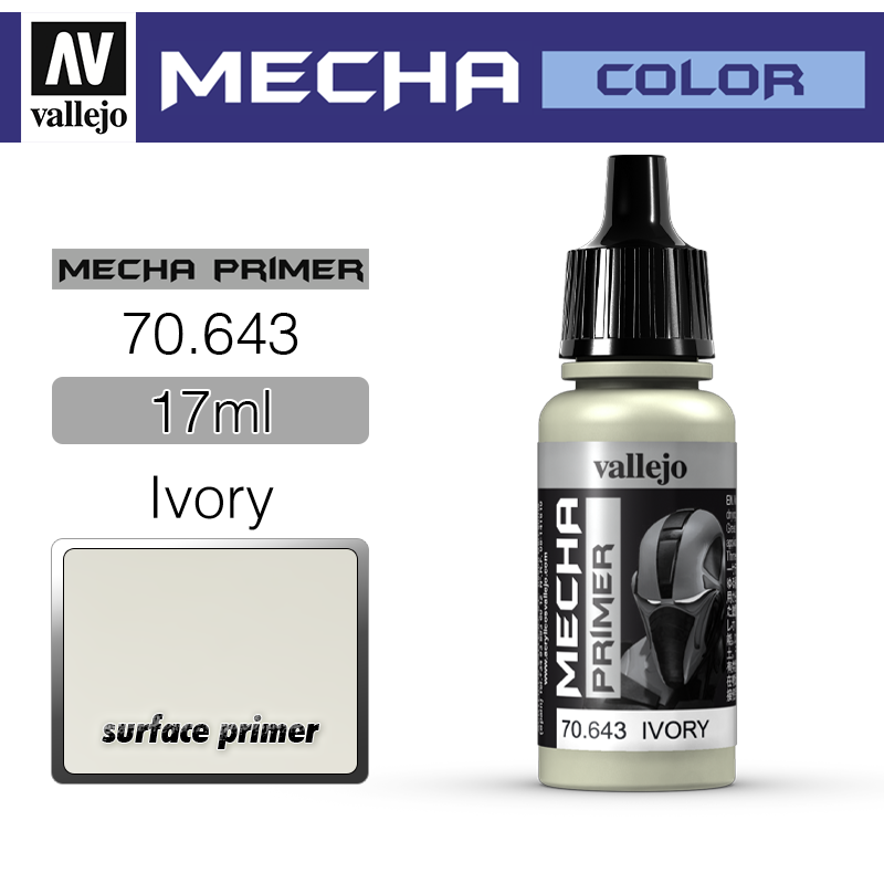 Vallejo Mecha Color _ 70643 _ Primer _ 17ml _ Ivory