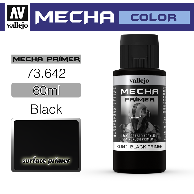 Vallejo Mecha Color _ 73642 _ Primer _ 60ml _ Black