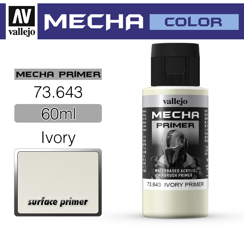 Vallejo Mecha Color _ 73643 _ Primer _ 60ml _ Ivory