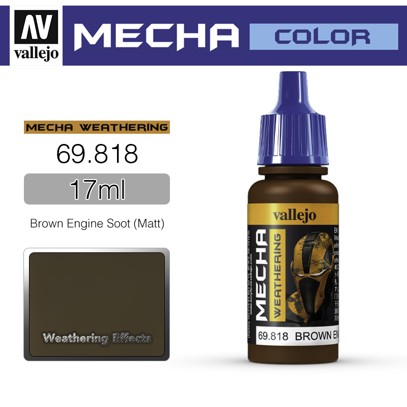 Vallejo Mecha Color _ 69818 _ Weathering _ Brown Engine Soot (Matt)