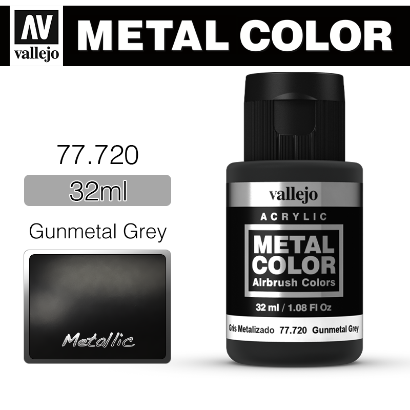 Vallejo Metal Color _ 77720 _ Gunmetal Grey (Metallic)