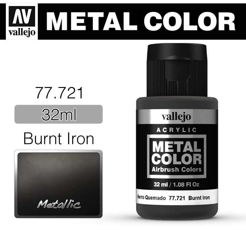Vallejo Metal Color _ 77721 _ Burnt Iron (Metallic)