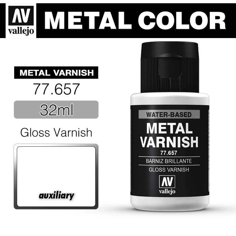 Vallejo Metal Color _ 77657 _ Metal Varnish _ 32ml _ Gloss Varnish