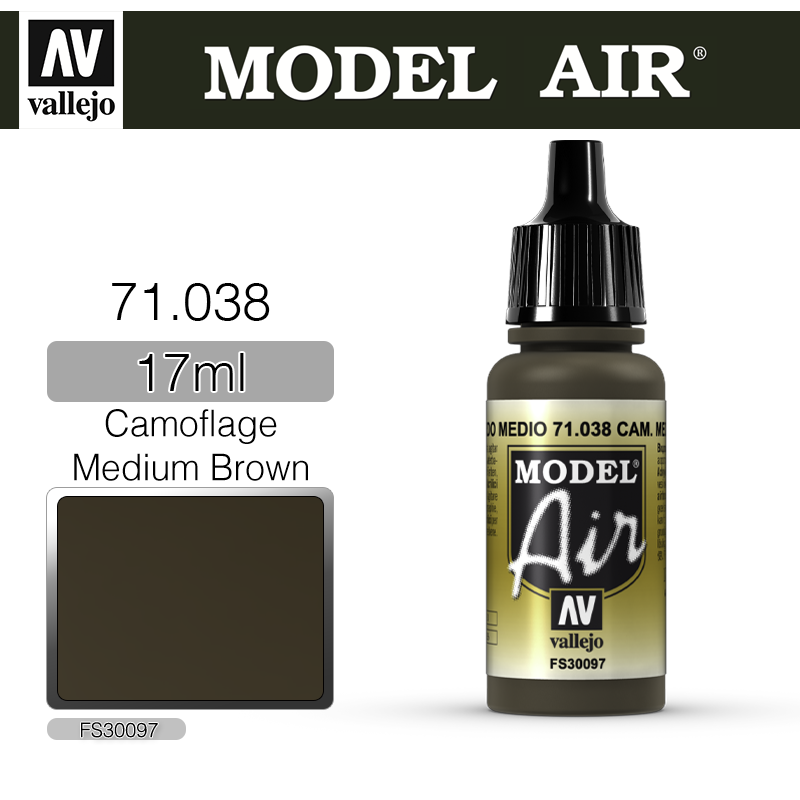 Vallejo Model Air _ 71038 _ Camouflage Medium Brown
