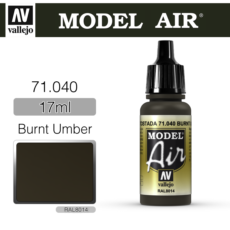Vallejo Model Air _ 71040 _ Burnt Umber