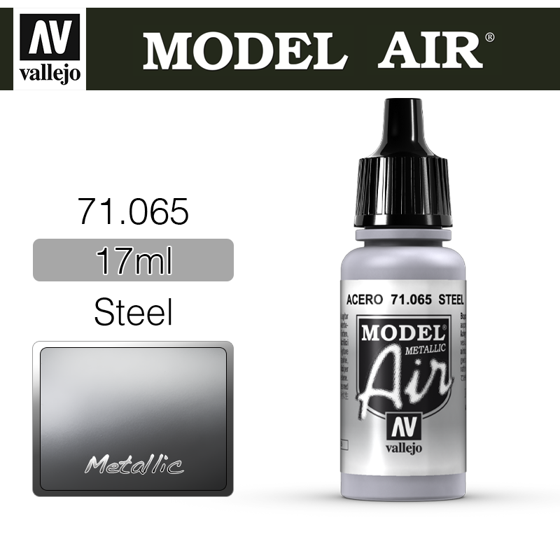 Vallejo Model Air _ 71065 _ Steel (Metallic)