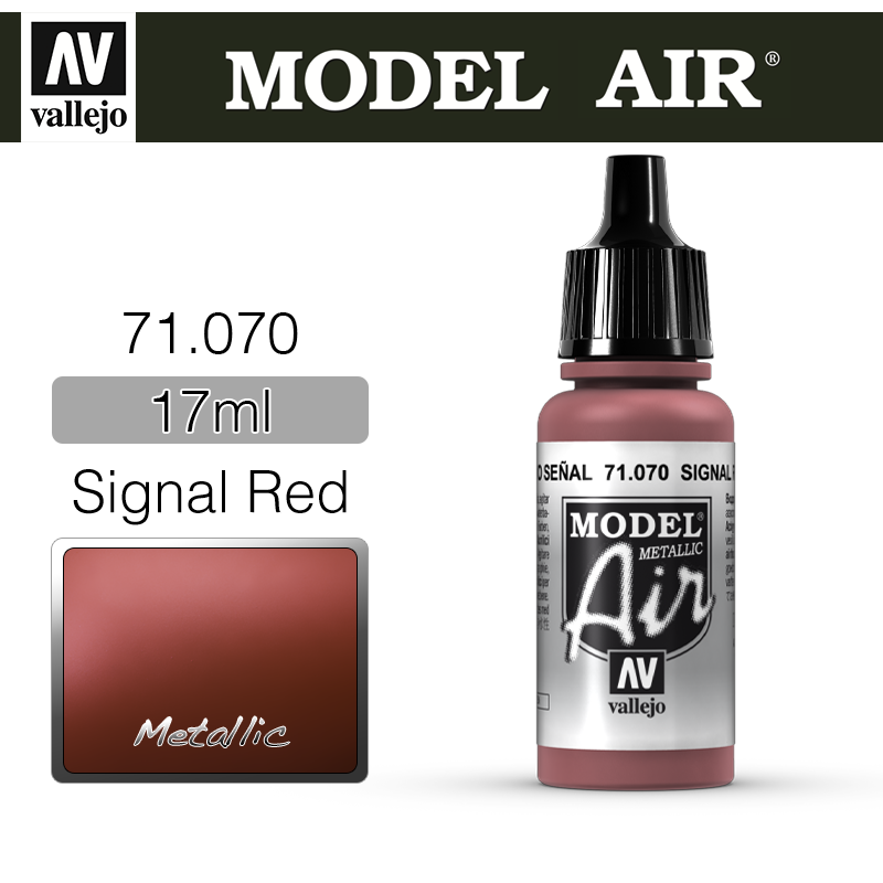 Vallejo Model Air _ 71070 _ Signal Red (Metallic)