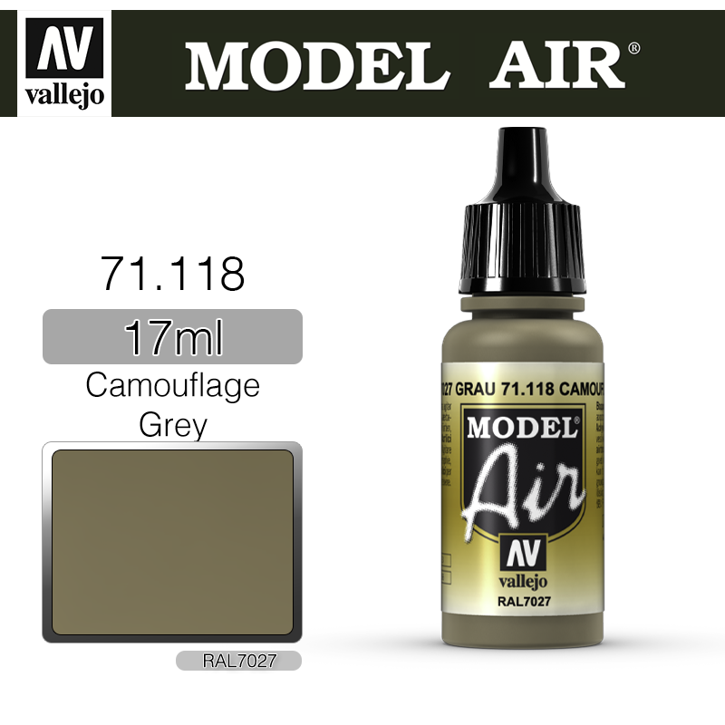 Vallejo Model Air _ 71118 _ Camouflage Grey