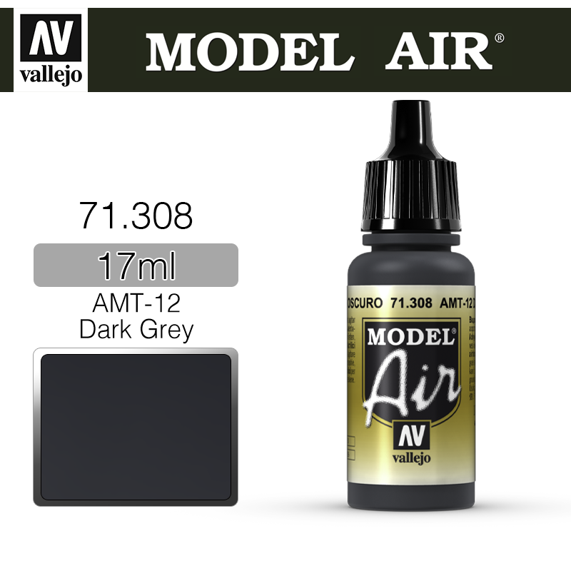 Vallejo Model Air _ 71308 _ AMT-12 Dark Grey
