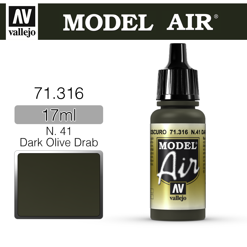 Vallejo Model Air _ 71316 _ N.41 Dark Olive Drab