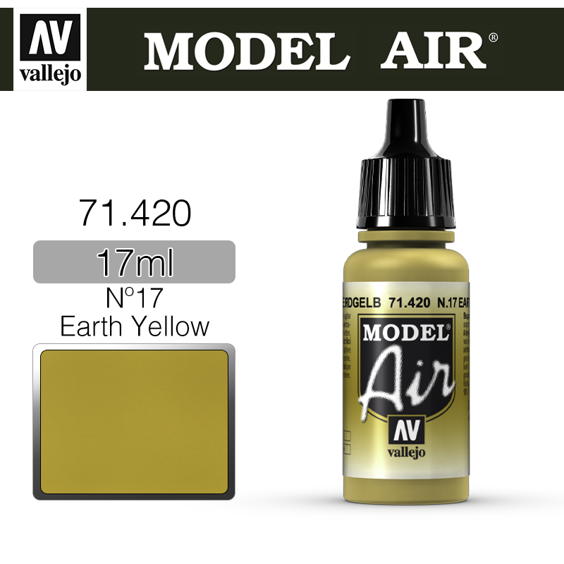 Vallejo Model Air _ 71420 _ Nº17 Earth Yellow