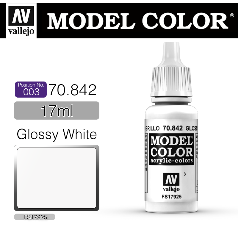 Vallejo Model Color_ [003] 70842 _ Glossy White(*단종)