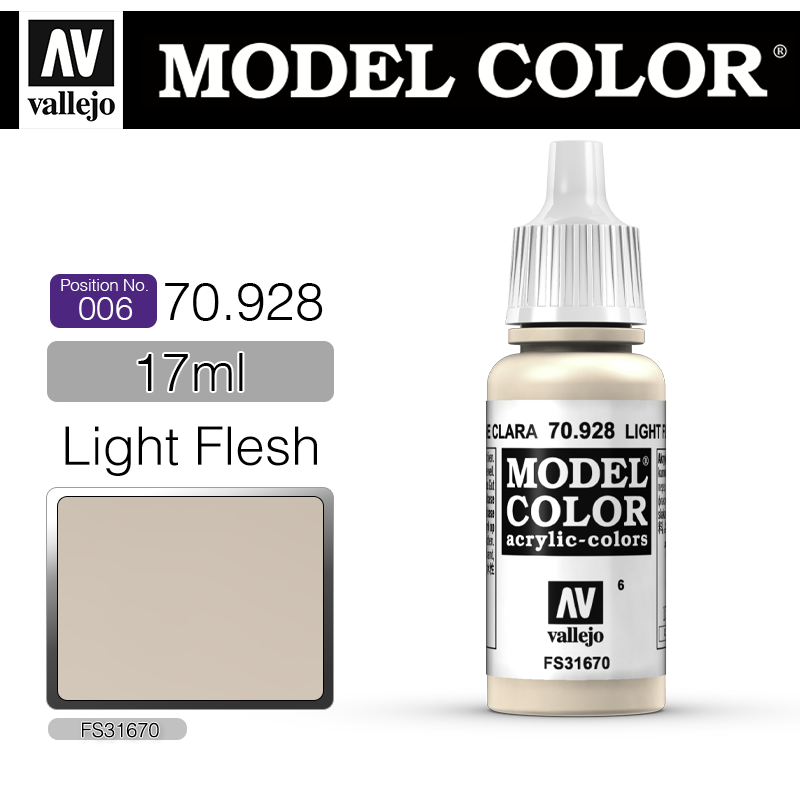 Vallejo Model Color_ [006] 70928 _ Light Flesh(*단종)