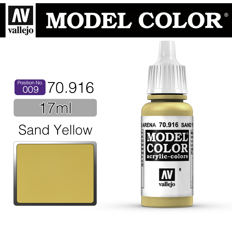 Vallejo Model Color_ [009] 70916 _ Sand Yellow(*단종)