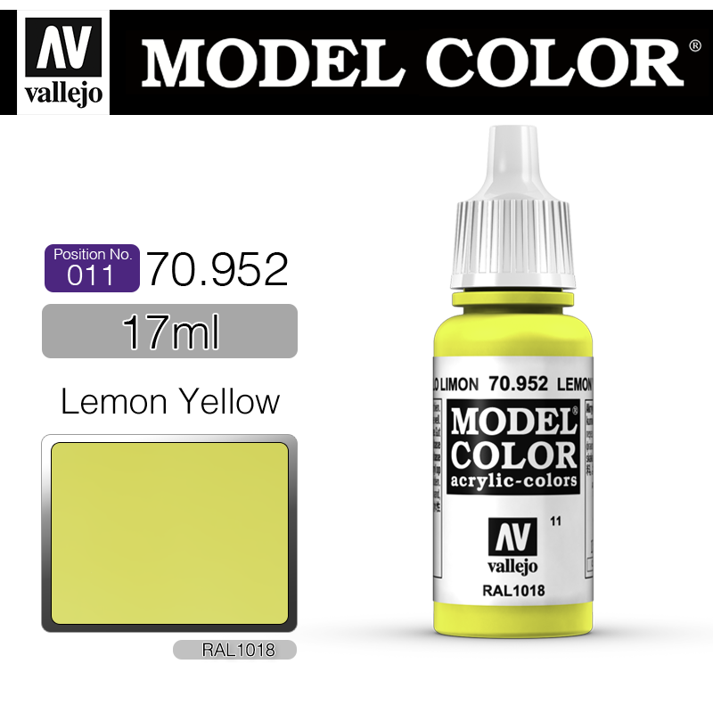Vallejo Model Color_ [011] 70952 _ Lemon Yellow(*단종)