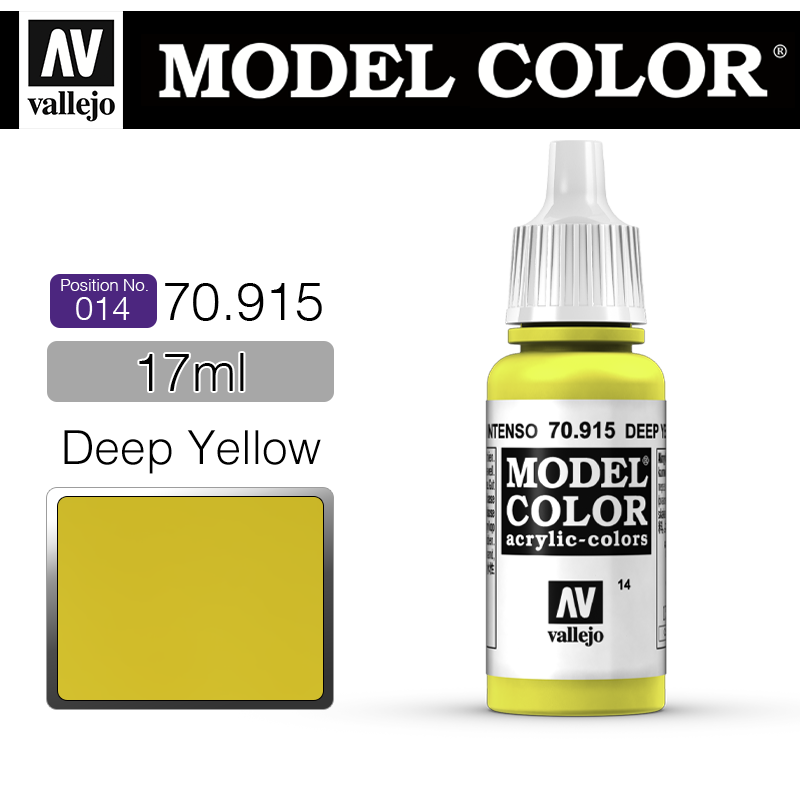 Vallejo Model Color_ [014] 70915 _ Deep Yellow(*단종)