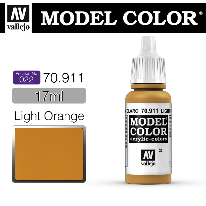 Vallejo Model Color_ [022] 70911 _ Light Orange(*단종)