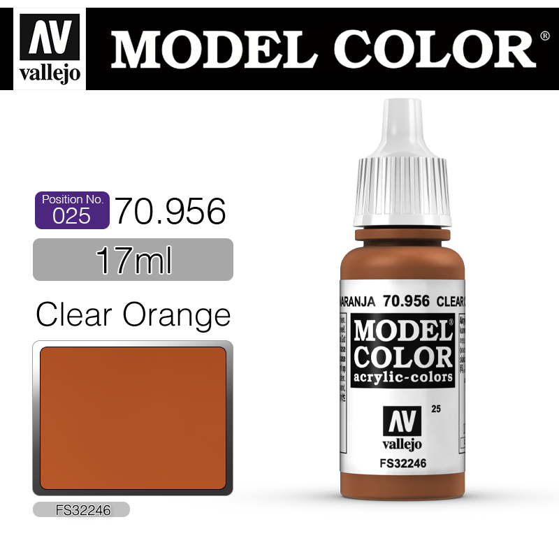 Vallejo Model Color_ [025] 70956 _ Clear Orange(*단종)