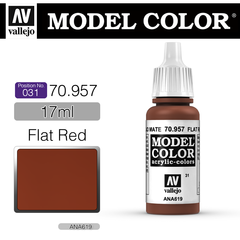 Vallejo Model Color_ [031] 70957 _ Flat Red(*단종)