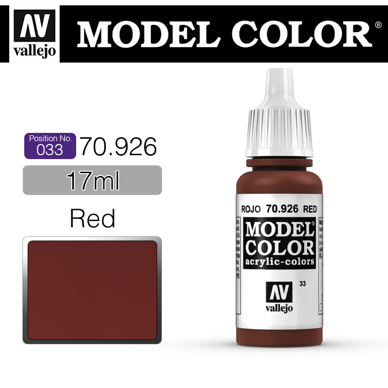 Vallejo Model Color_ [033] 70926 _ Red(*단종)
