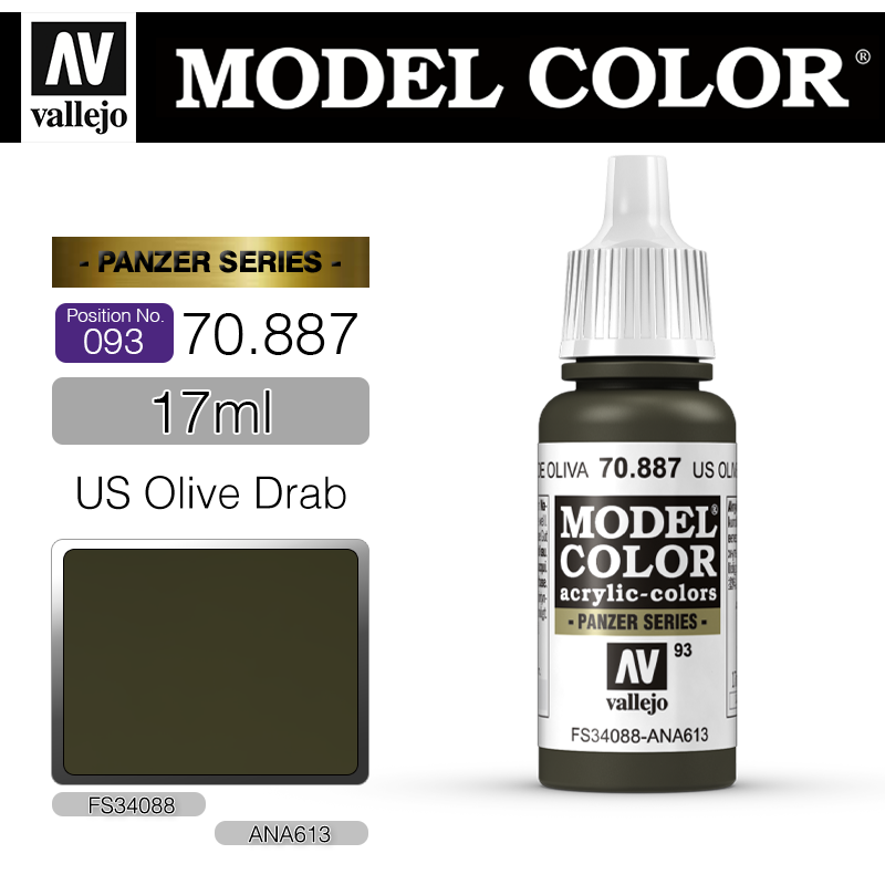 Vallejo Model Color_ [093] 70887 _ US Olive Drab(*단종)