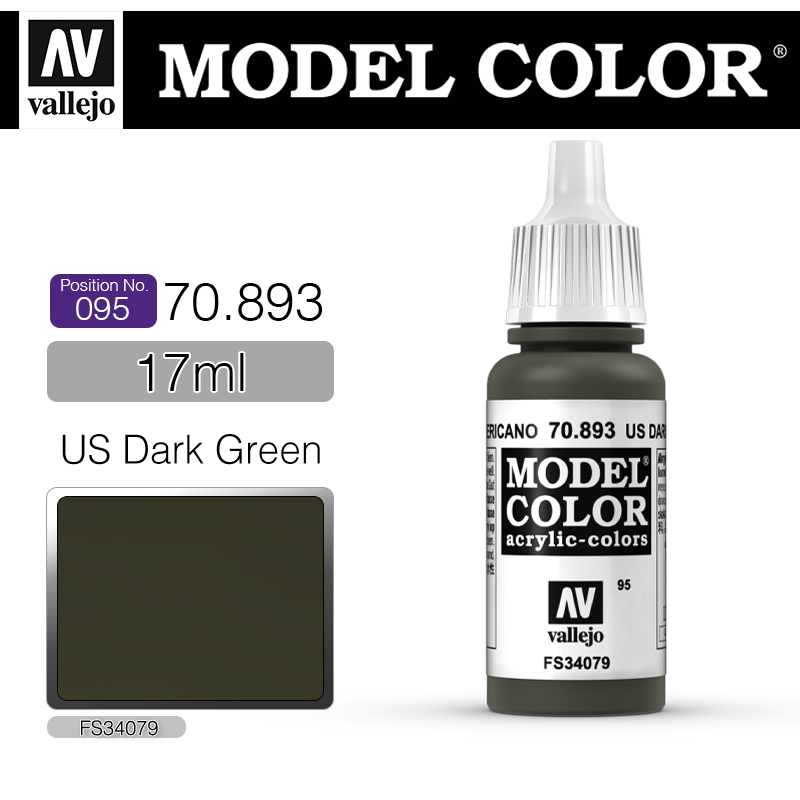 Vallejo Model Color_ [095] 70893 _ US Dark Green(*단종)