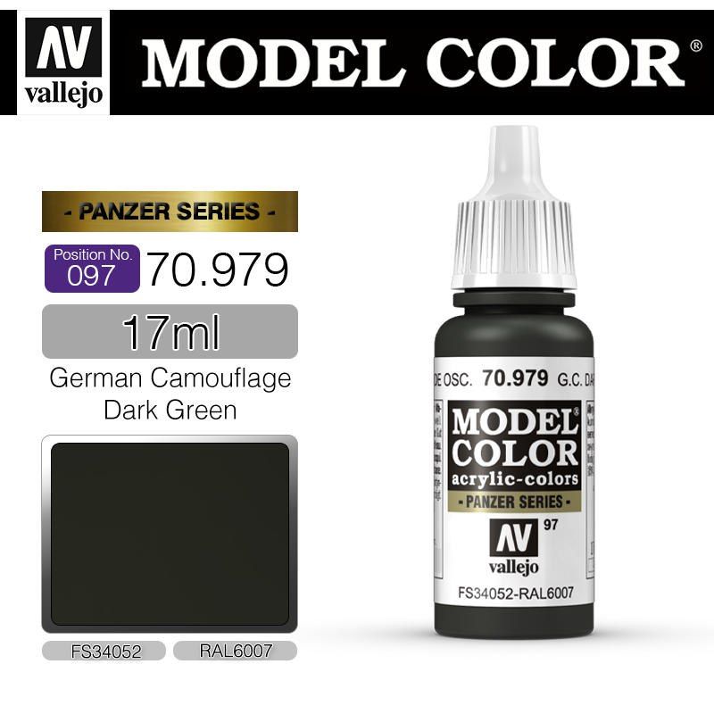 Vallejo Model Color_ [097] 70979 _ German Camouflage Dark Green(*단종)