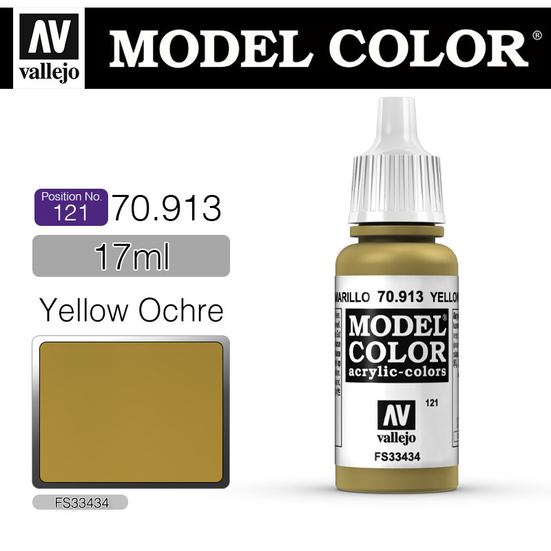 Vallejo Model Color_ [121] 70913 _ Yellow Ochre(*단종)