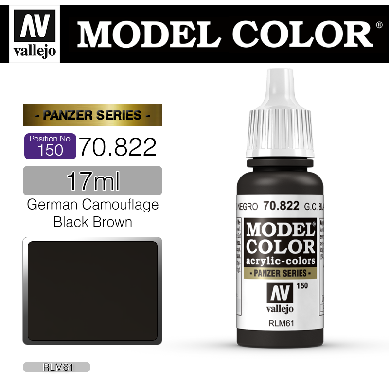 Vallejo Model Color_ [150] 70822 _ German Camouflage Black Brown(*단종)