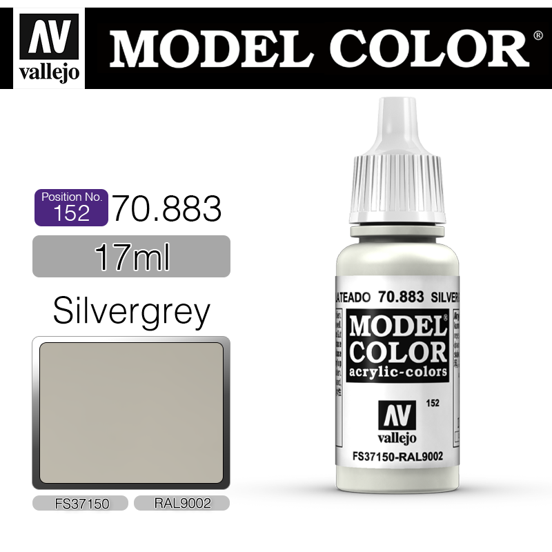 Vallejo Model Color_ [152] 70883 _ Silvergrey(*단종)