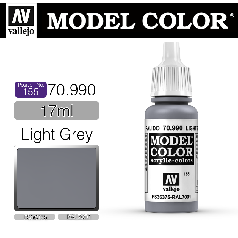 Vallejo Model Color_ [155] 70990 _ Light Grey(*단종)