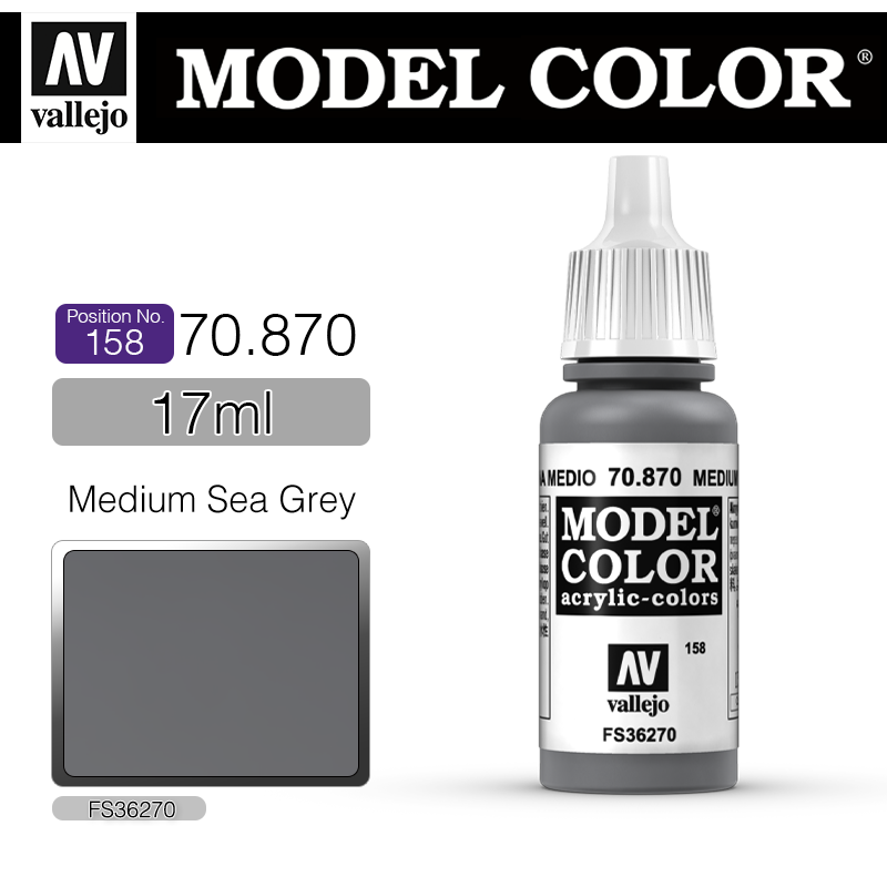 Vallejo Model Color_ [158] 70870 _ Medium Sea Grey(*단종)