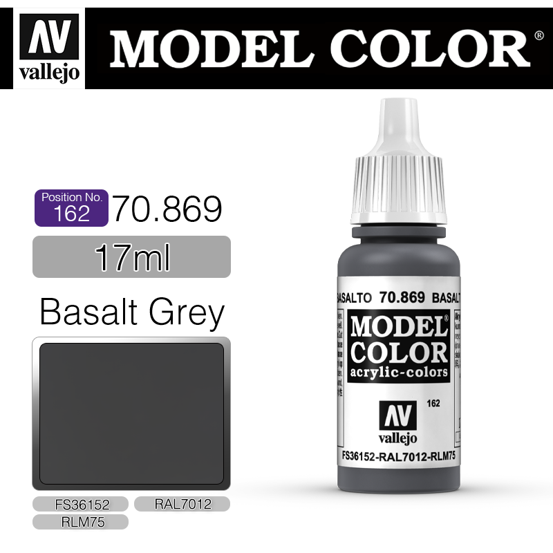 Vallejo Model Color_ [162] 70869 _ Basalt Grey(*단종)