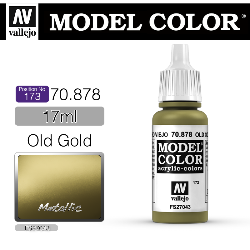 Vallejo Model Color_ [173] 70878 _ Old Gold (Metallic)(*단종)