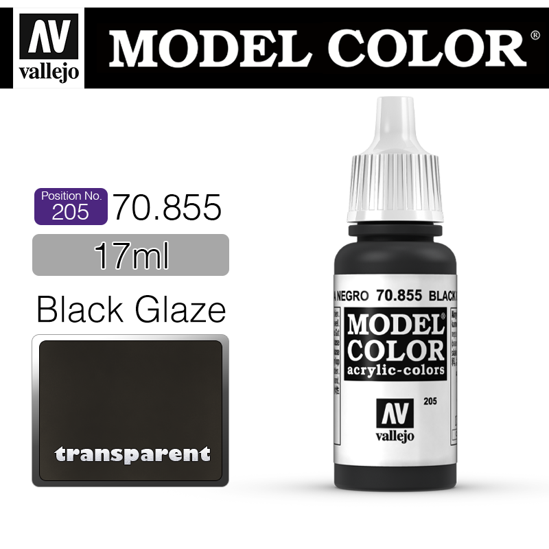 Vallejo Model Color_ [205] 70855 _ Black Glaze(*단종)
