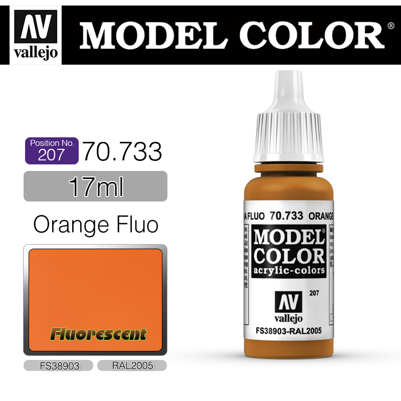Vallejo Model Color_ [207] 70733 _ Orange Fluo(*단종)